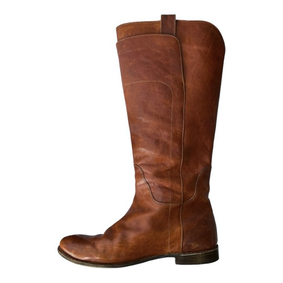 Frye Women’s 10 Paige Cognac Tall Riding Boots Wide Calf - Picture 8 of 16